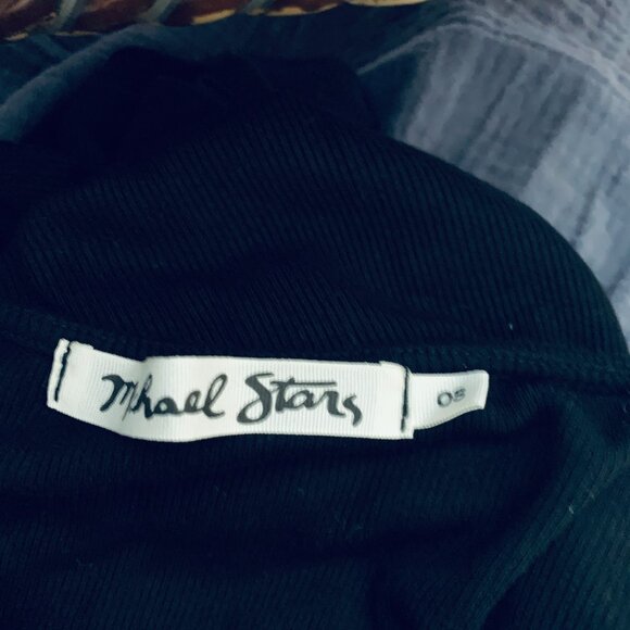 MICHAEL STARS Coveted Black Cold Shoulder Dress Casual ShortSleeve Sweater OS - Picture 2 of 7